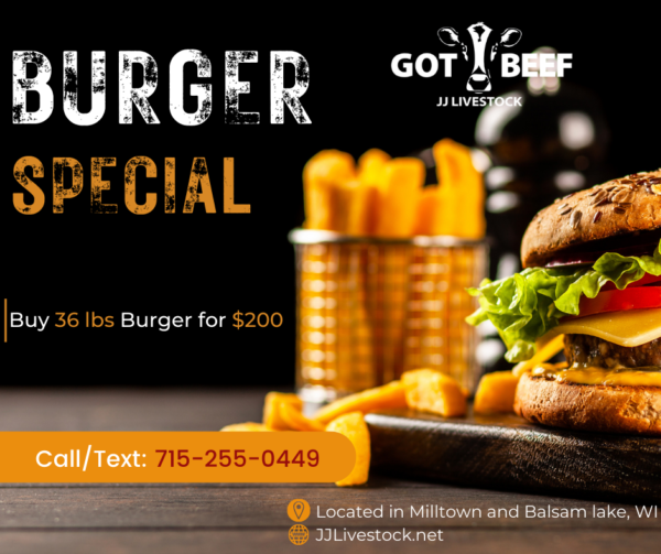 Burger Special - 36 lbs for $200